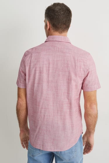 Heren - Overhemd - regular fit - kent - roze