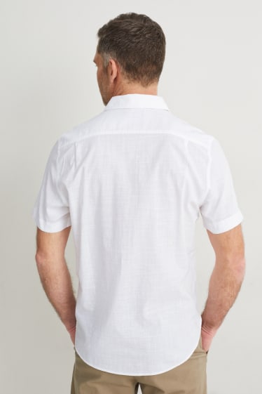 Uomo - Camicia - regular fit - collo all'italiana - bianco
