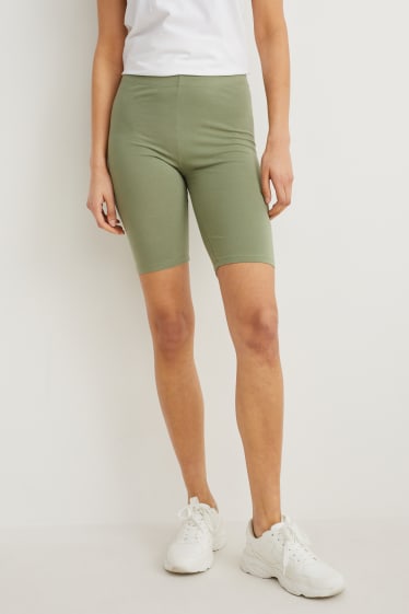 Femmes - Lot de 2 - cyclistes basiques - LYCRA® - vert