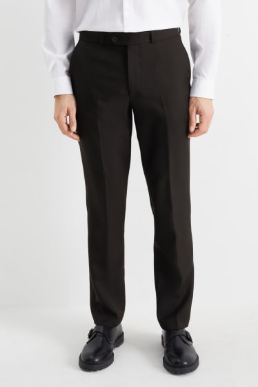 Bărbați - Pantaloni de costum - regular fit - negru