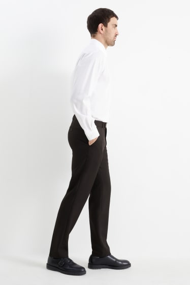 Bărbați - Pantaloni de costum - regular fit - negru