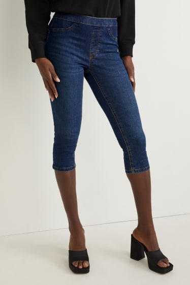 Femmes - Jegging jean corsaire - mid waist - LYCRA® - jean bleu