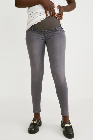 Femmes - Jean de grossesse - skinny jean - LYCRA® - jean gris