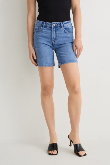 Femmes - Short en jean - mid-waist - jean bleu clair