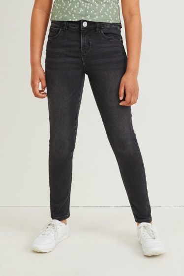 Enfants filles - Super skinny jean - jean gris foncé