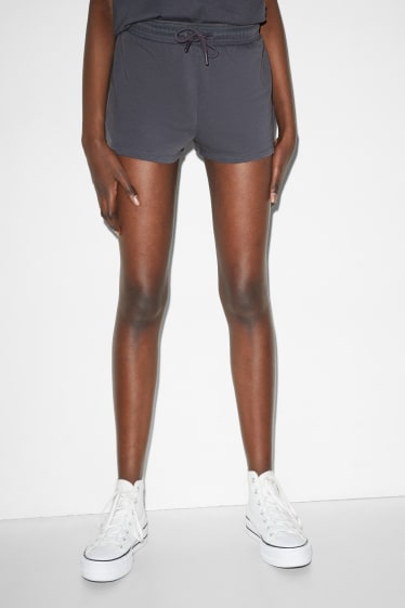 Dona - CLOCKHOUSE - pantalons curts de xandall - gris fosc