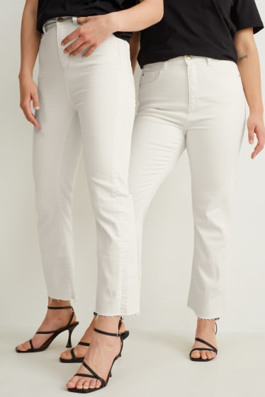 Donna - Flared jeans - vita alta - beige chiaro