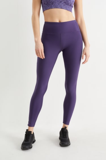 Damen - Sport-Leggings - 4 Way Stretch - lila