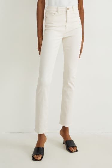Donna - Slim jeans - vita alta - beige chiaro