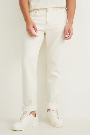 Hommes - Jean coupe droite - blanc crème