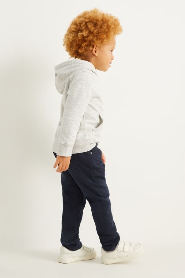 Enfants - Pantalon doublé - slim fit - bleu foncé