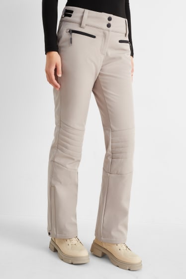 Damen - Skihose - taupe