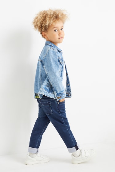 Enfants garçons - Jean de coupe droite - jeans doublés - jean bleu foncé