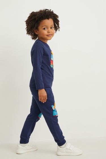 Enfants garçons - Dinosaure - pantalon de jogging - bleu foncé