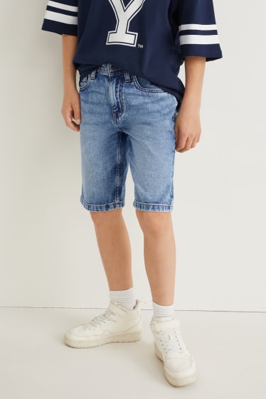 Kinder Jungen - Jeans-Shorts - jeansblau