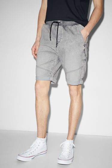 Hommes - Short en jean - jean gris clair