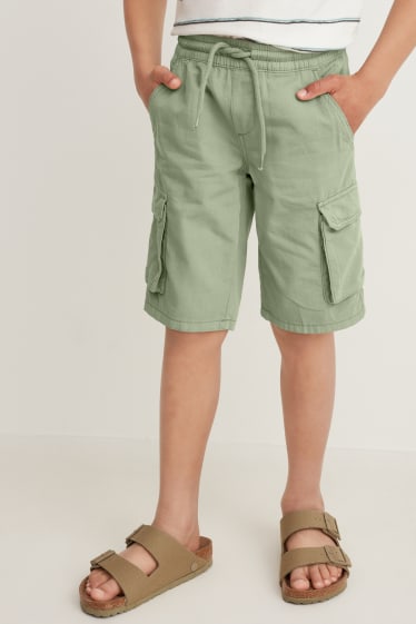 Children Boys - Cargo shorts - green