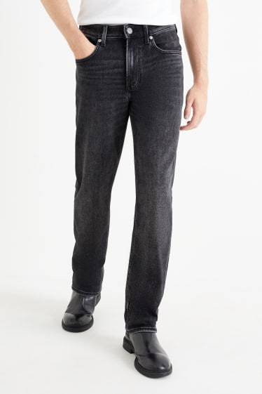 Hommes - Straight jean - jean doublé - jog denim - LYCRA® - jean gris foncé