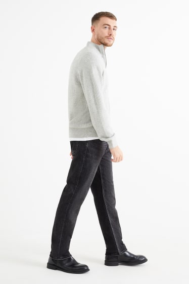 Hommes - Straight jean - jean doublé - jog denim - LYCRA® - jean gris foncé