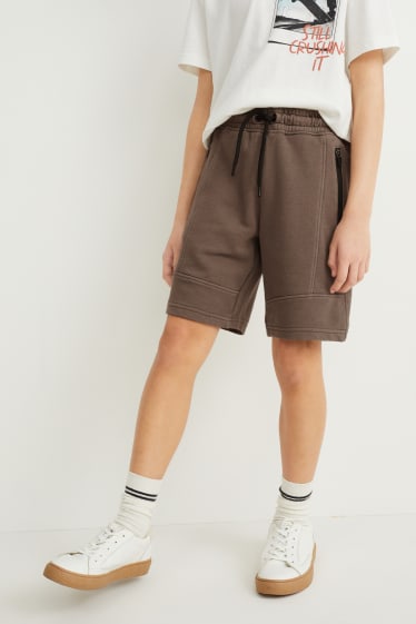 Children Boys - Sweat shorts - beige