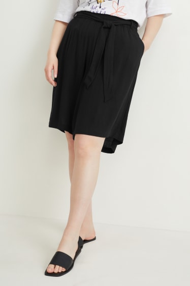 Donna - Shorts - vita alta - nero