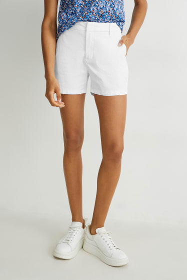 Donna - Shorts - vita media - bianco