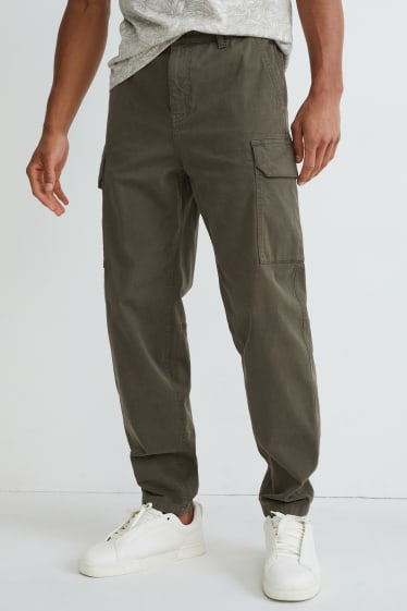Uomo - Pantaloni cargo - regular fit - kaki