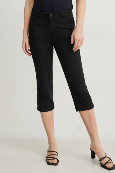 Donna - Pantaloni Capri - vita media - regular fit - nero
