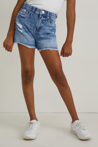 Kinder - Jeans-Shorts - jeansblau