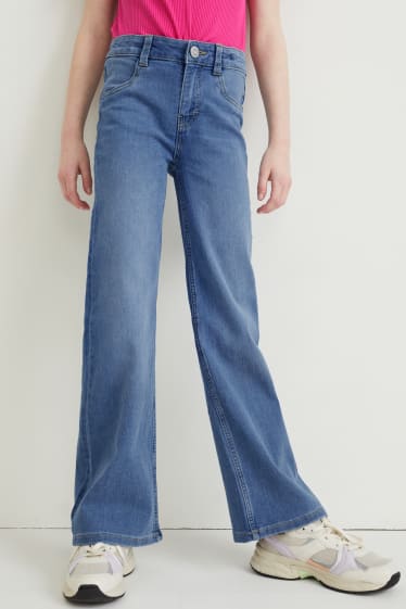 Copii - Fete - Wide leg jeans - denim-albastru deschis