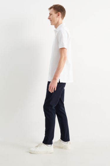 Hommes - Pantalon - slim fit - Flex - bleu foncé