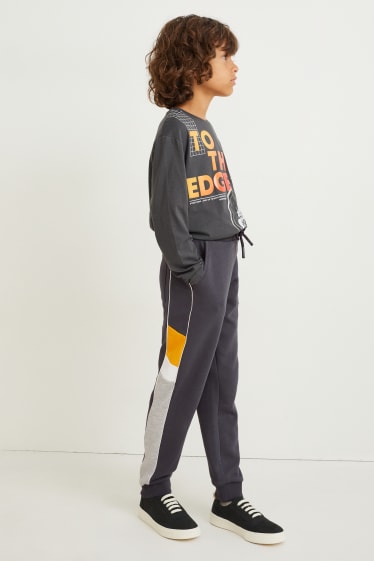 Enfants garçons - Pantalon de jogging - gris foncé