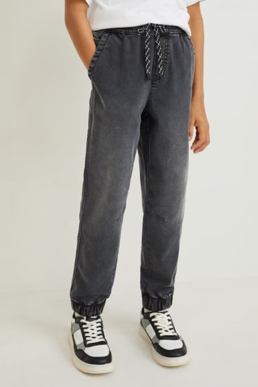 Kinderen - Relaxed jeans - jeansdonkergrijs