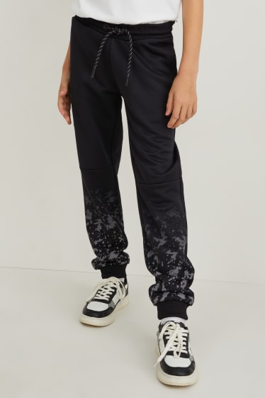 Enfants garçons - Pantalon de jogging - à motif - noir