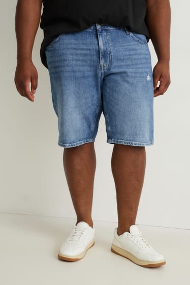 Bărbați - Pantaloni scurți de blugi - LYCRA® - denim-albastru deschis