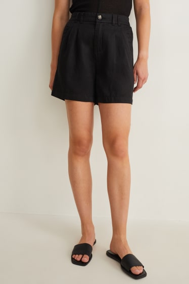 Femmes - Bermuda - high waist - noir