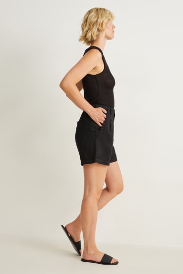 Femmes - Bermuda - high waist - noir