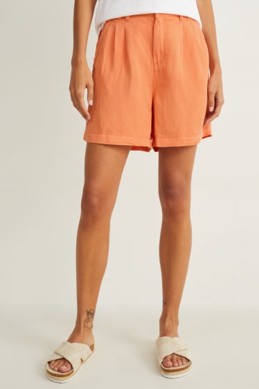 Femmes - Bermuda - high waist - orange