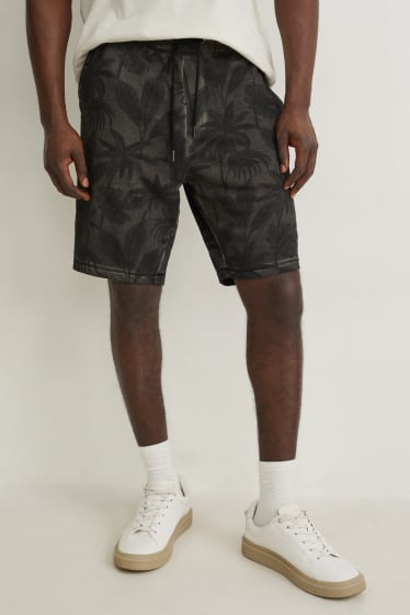 Hommes - Short en molleton - noir