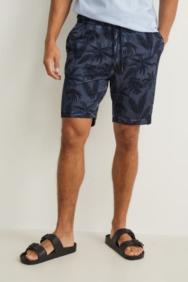 Home - Pantalons curts de xandall - blau fosc