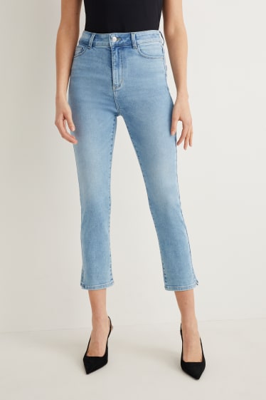 Damen - Slim Jeans - High Waist - helljeansblau
