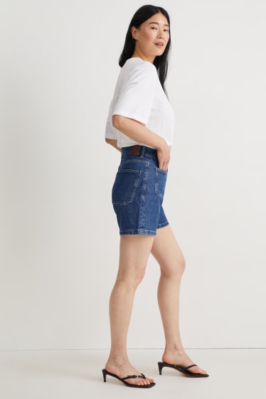 Femmes - Short en jean - high waist - LYCRA® - jean bleu