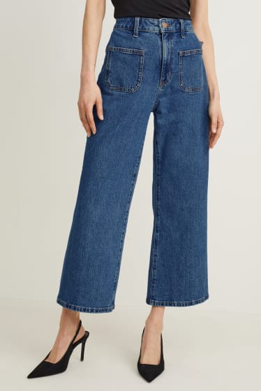 Damen - Loose Fit Jeans - High Waist - jeansblau