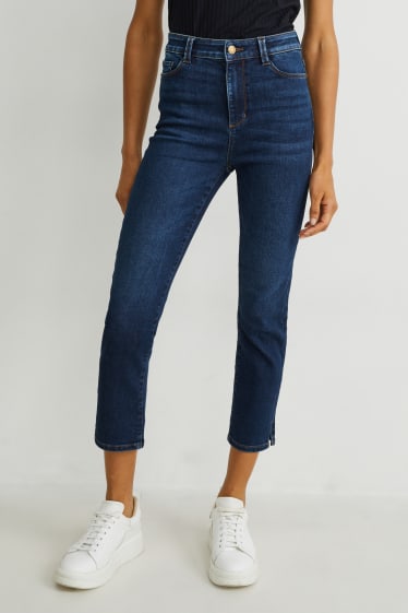 Femmes - Slim jean - high waist - jean bleu