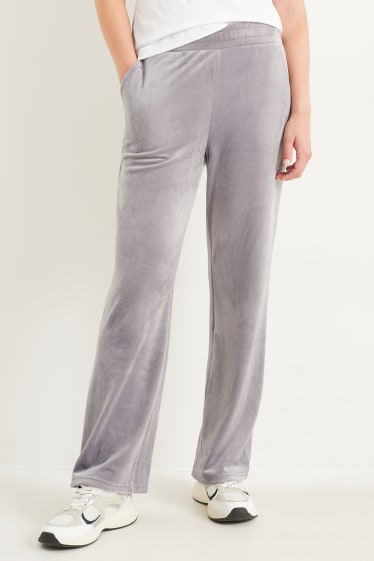 Dames - Basic-broek - grijs