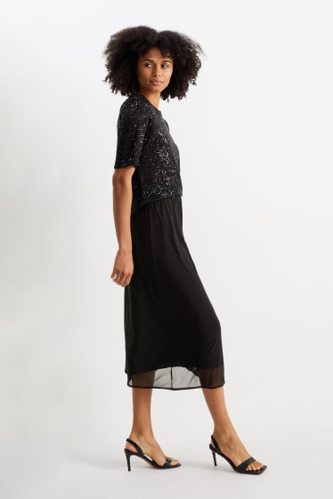 Damen - Mesh-Rock - schwarz