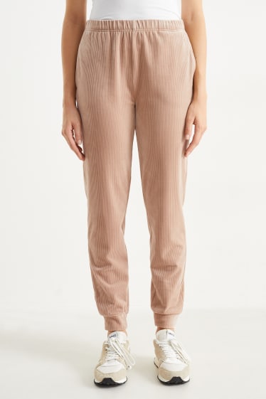 Dona - Pantalons de xandall bàsics - beix