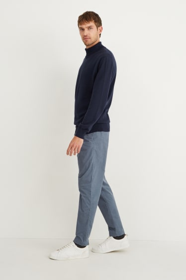 Hommes - Chino en velours côtelé - tapered fit - bleu clair
