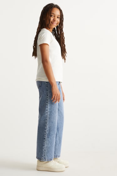 Kinder - Wide Leg Jeans - helljeansblau