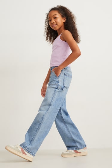 Kinder - Wide Leg Jeans - helljeansblau